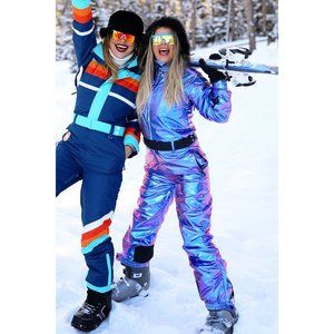 Tipsy Elves Womens Iridescent Iris Ski Suit XS NWT